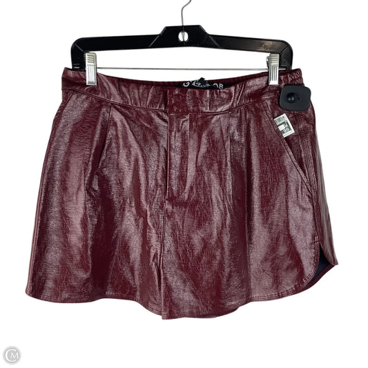 Shorts By Grey Lab In Maroon, Size: L