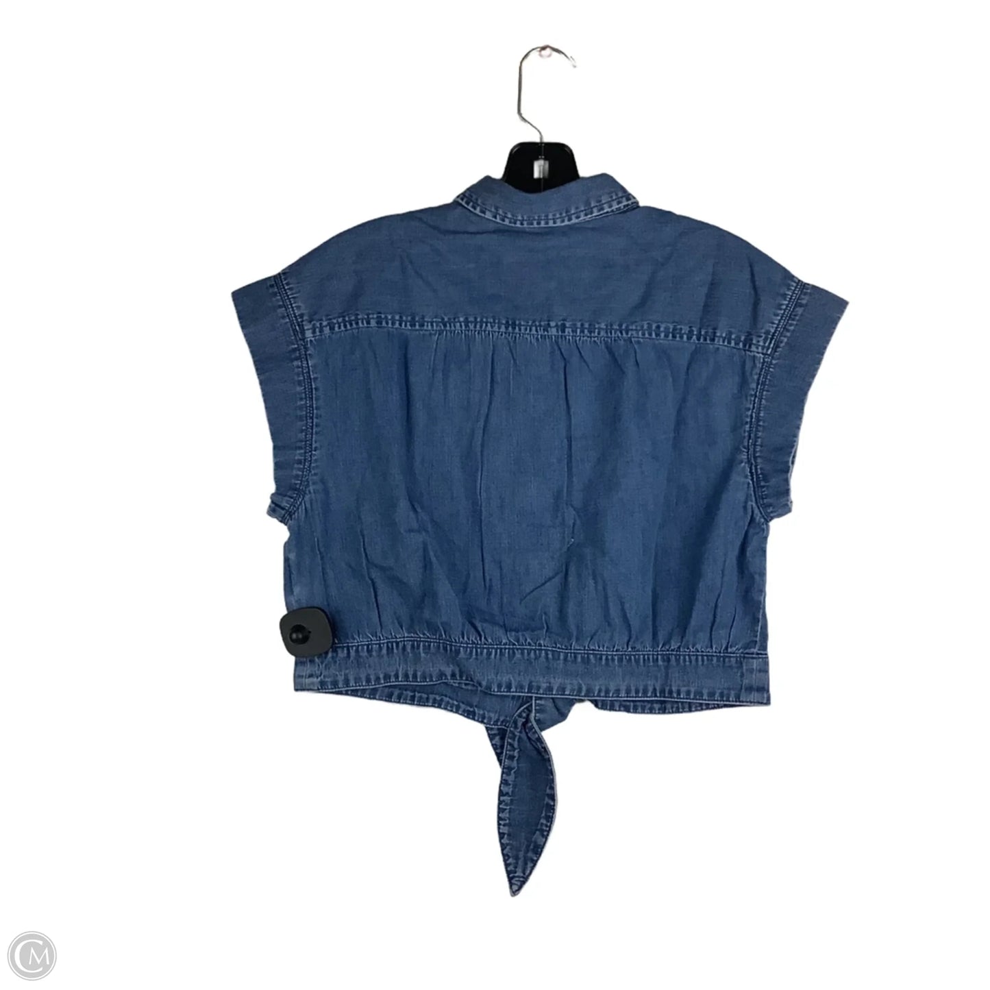 Top Short Sleeve By Gap In Blue Denim, Size: Sp