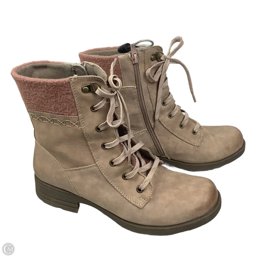 Boots Ankle Heels By Earth Origins In Tan, Size: 11