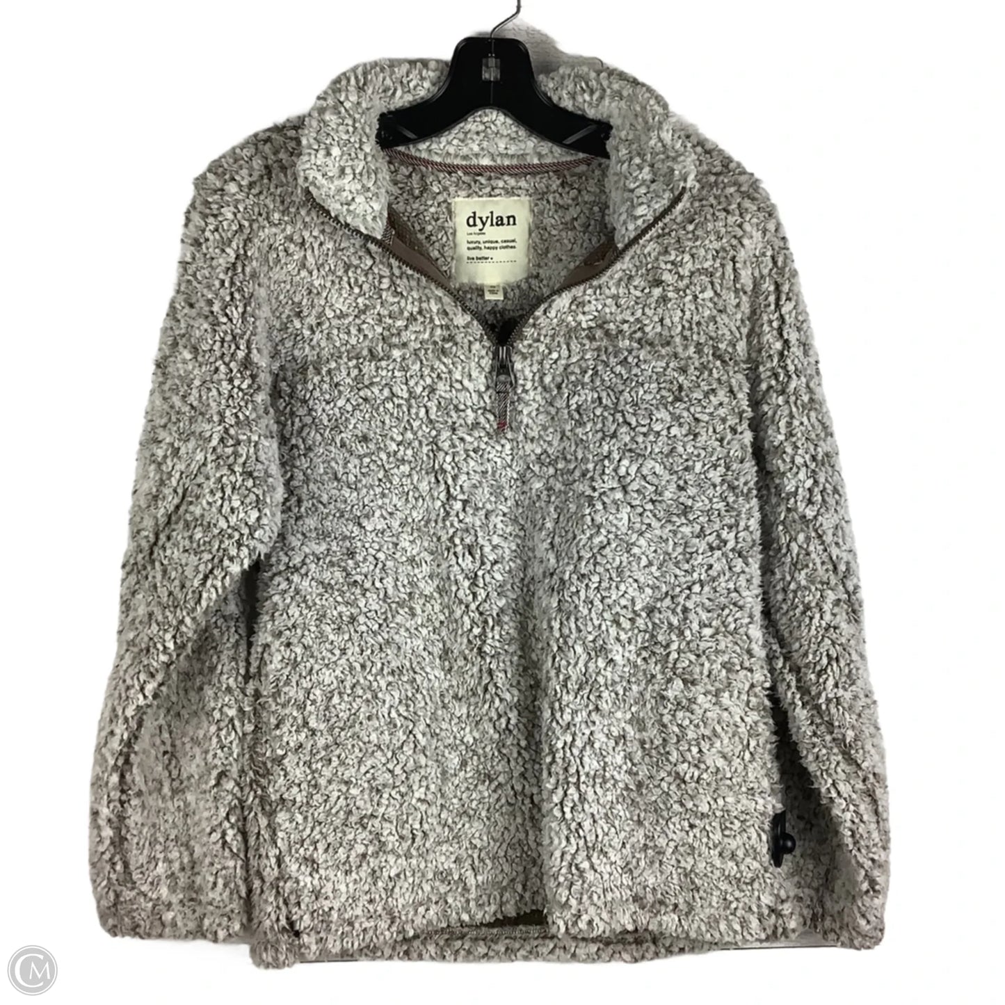 Jacket Faux Fur & Sherpa By Dylan In Taupe, Size: Xs