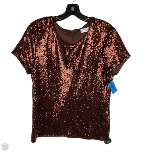 Top Short Sleeve By Bailey 44 In Brown, Size: Xl