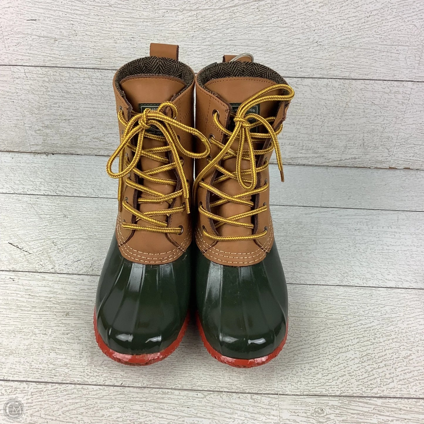 Boots Rain By Bass In Green, Size: 8