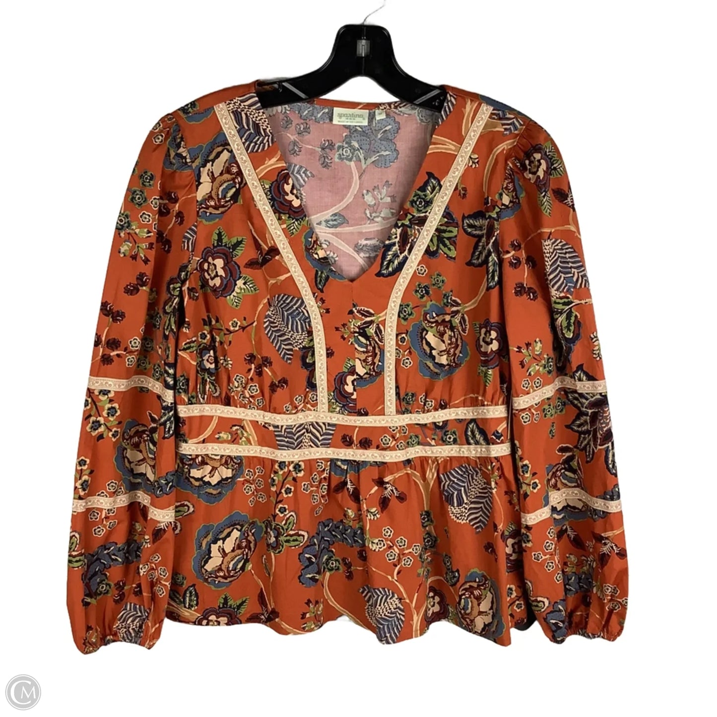 Top Long Sleeve By Spartina In Orange, Size: M