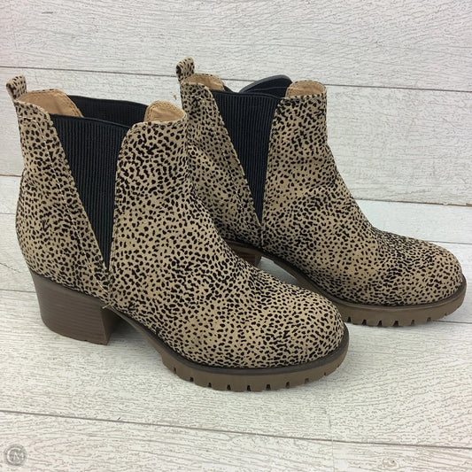 Boots Ankle Heels By Altard State In Animal Print, Size: 7.5
