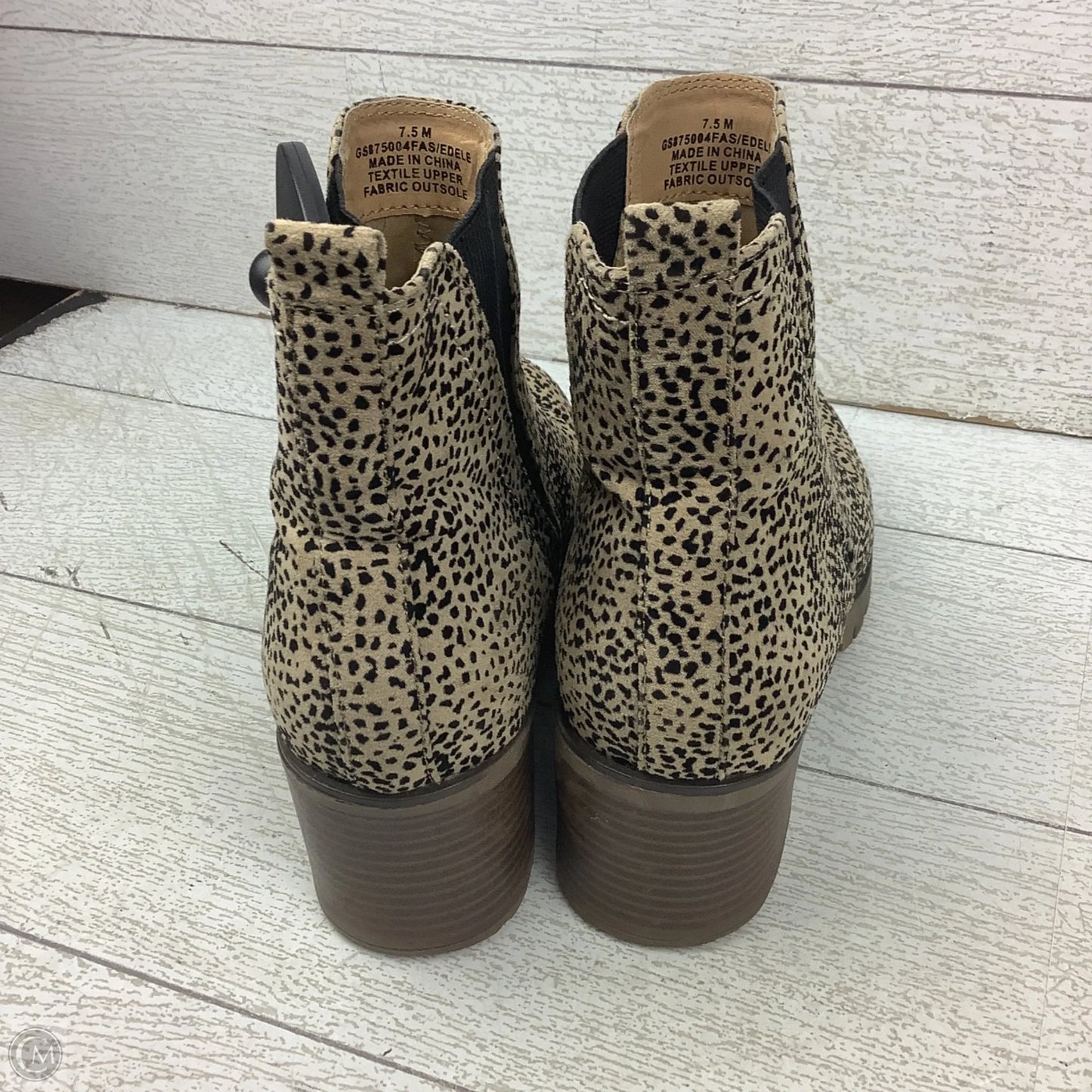 Boots Ankle Heels By Altard State In Animal Print, Size: 7.5