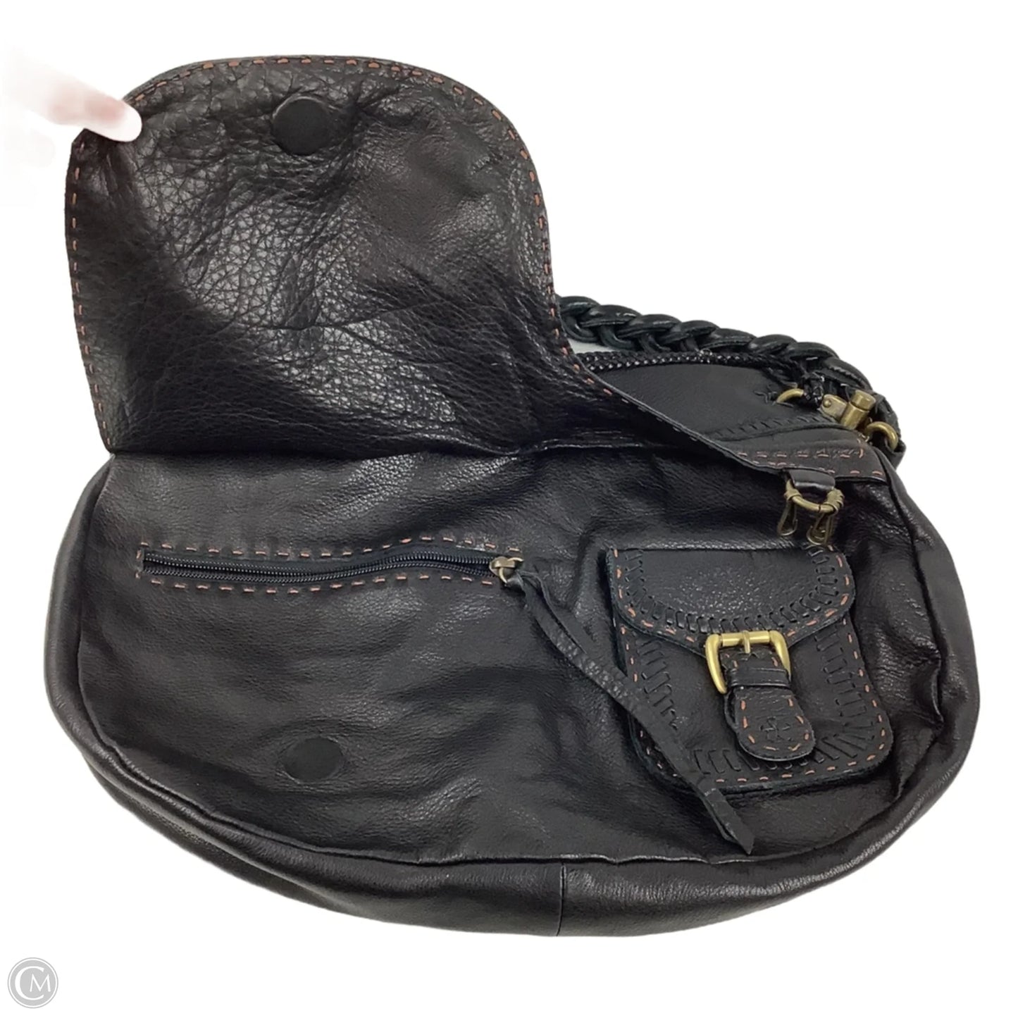 Handbag Leather By Cmc, Size: Medium