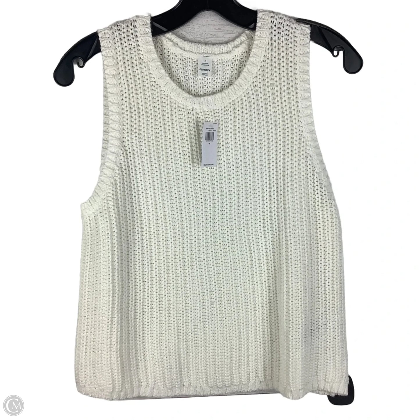 Sweater Short Sleeve By Old Navy In Cream, Size: M