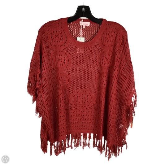 Sweater Short Sleeve By Clothes Mentor In Red, Size: S