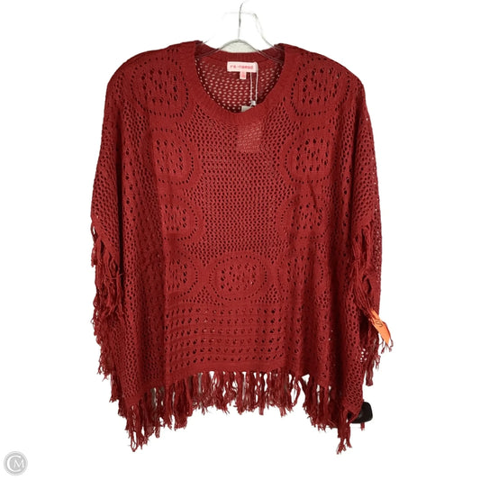 Sweater Short Sleeve By Clothes Mentor In Red, Size: S