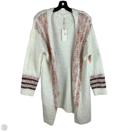 Sweater Cardigan By Clothes Mentor In Cream, Size: L