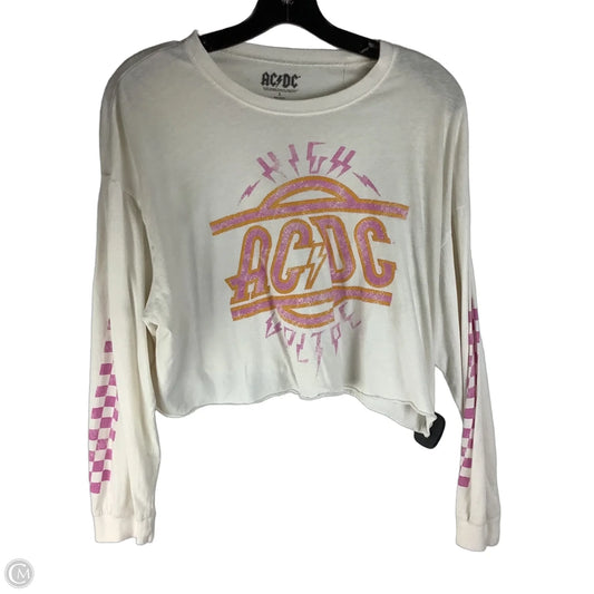 Top Long Sleeve By Clothes Mentor 100% cotton In Cream, Size: S