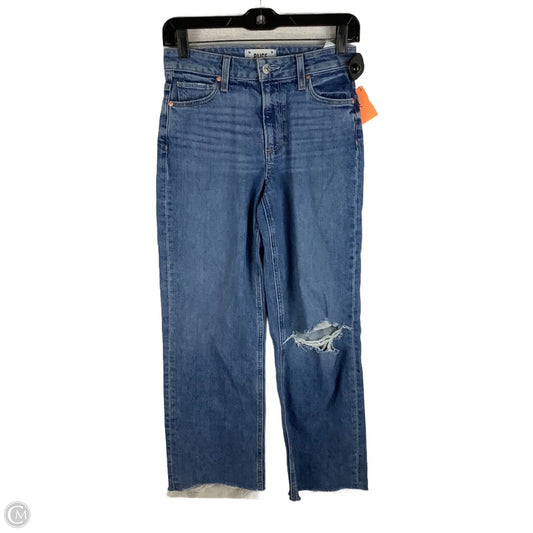 Jeans Wide Leg By Paige In Blue Denim, Size: 0 (24)