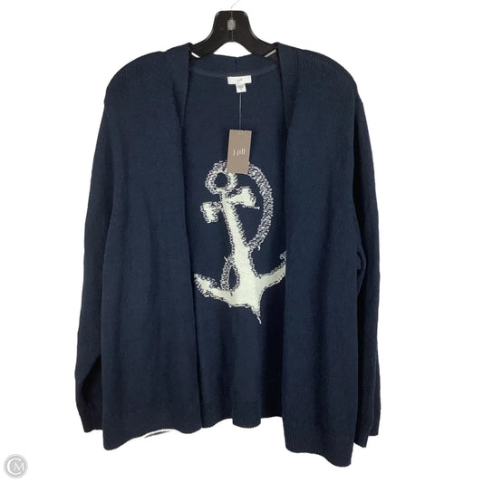 Sweater Cardigan By J. Jill In Navy, Size: 2x