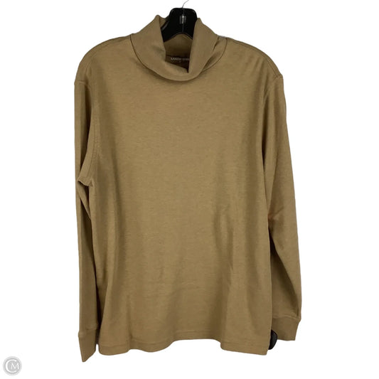 Top Long Sleeve By Lands End In Tan, Size: M