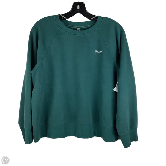 Sweatshirt Crewneck By Dkny In Green, Size: L