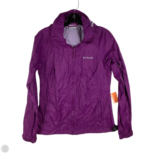 Jacket Windbreaker By Columbia In Purple, Size: S