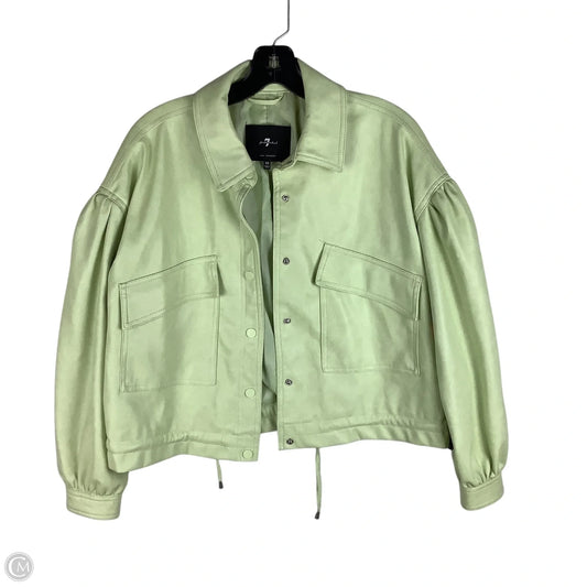 Jacket Moto By 7 For All Mankind In Green, Size: Xs