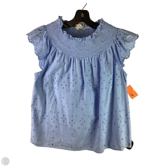 Top Short Sleeve By Loft In Blue, Size: S