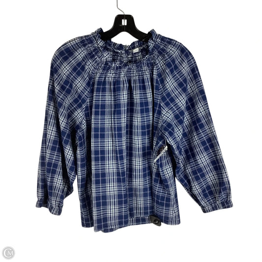 Top Long Sleeve By J. Crew In Blue, Size: L