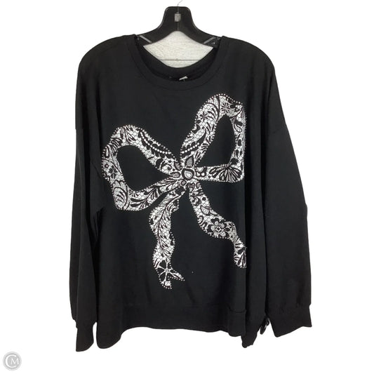 Top Long Sleeve By Cato In Black, Size: 2x (22/24)