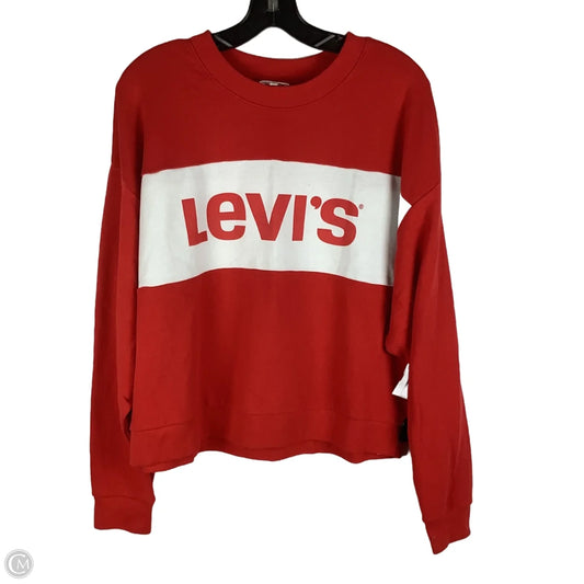 Sweatshirt Crewneck By Levis In Red, Size: L