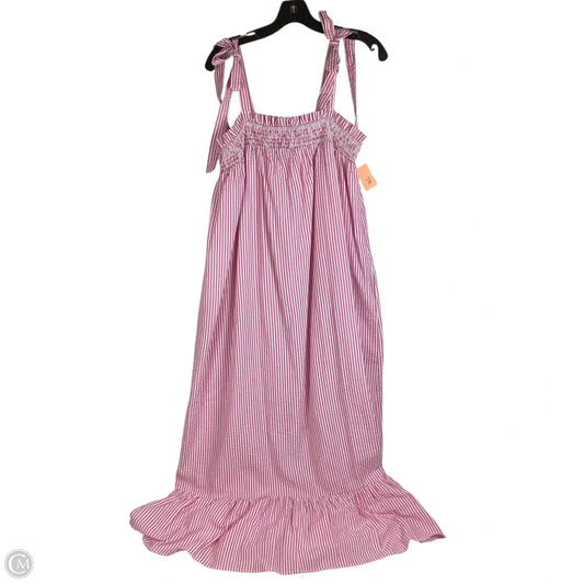 Dress Casual Maxi By Cmc In Striped Pattern, Size: L