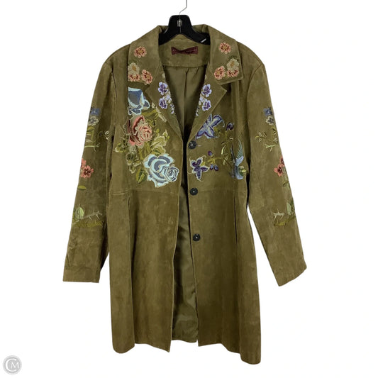 Coat Leather By Margaret Godfrey In Green, Size: Estimated M