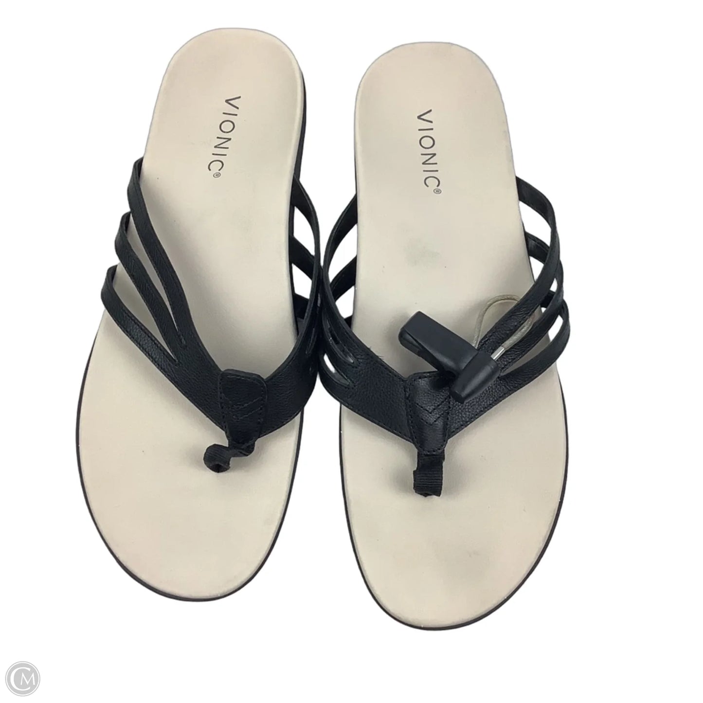 Sandals Flip Flops By Vionic In Black, Size: 9
