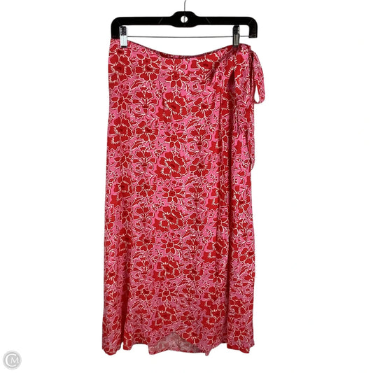 Skirt Maxi By J. Crew In Pink & Red, Size: S