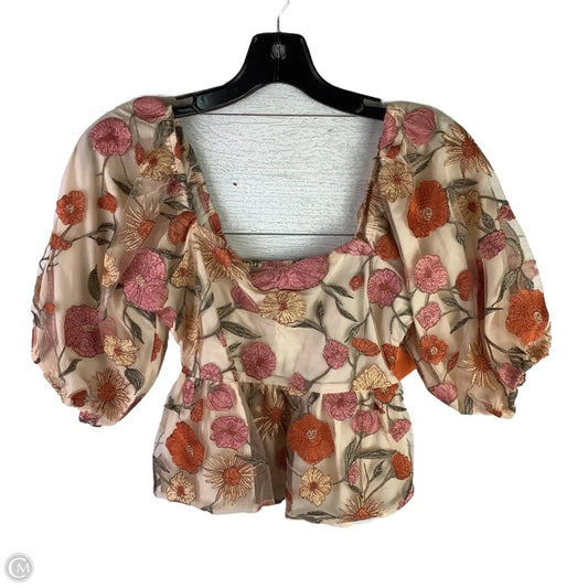 Top Short Sleeve By Saltwater Luxe In Floral Print, Size: Xs