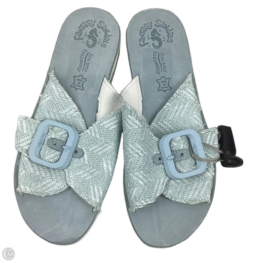 Sandals Flats By Clothes Mentor In Blue, Size: 7.5