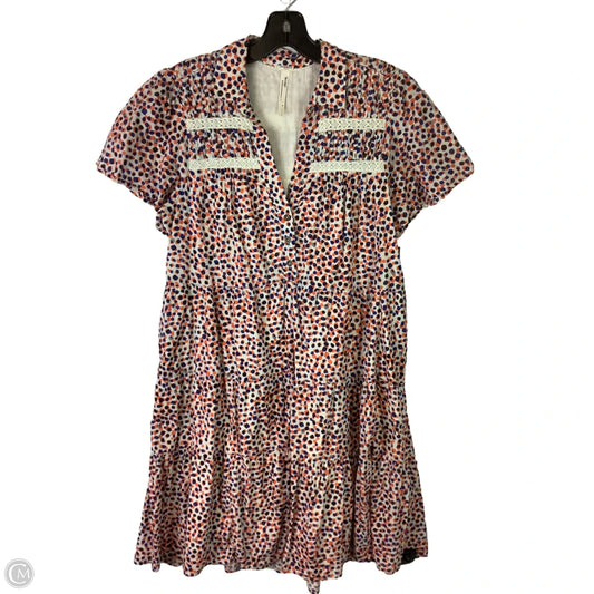 Dress Casual Short By Anthropologie In Orange & White, Size: S