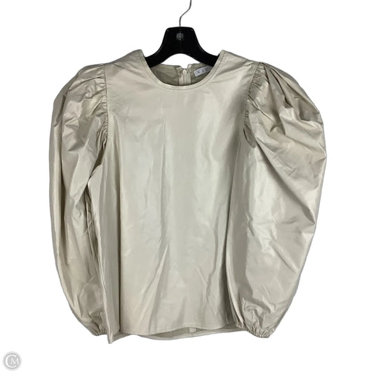 Top Long Sleeve By Karlie In Tan, Size: M