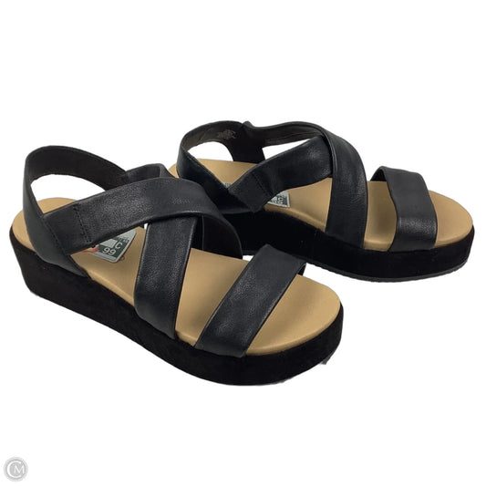 Sandals Heels Platform By Lucky Brand In Black, Size: 6