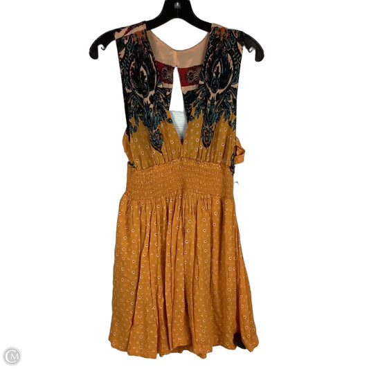 Dress Casual Midi By Free People In Yellow, Size: L