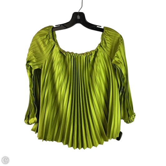 Top Long Sleeve By Inc In Green, Size: S