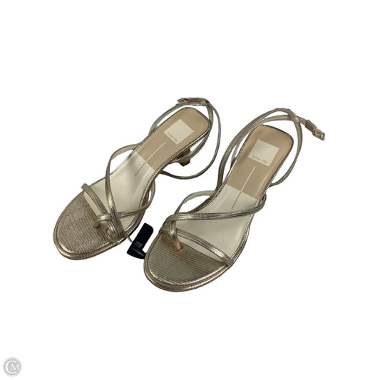 Sandals Heels Stiletto By Dolce Vita In Gold, Size: 8