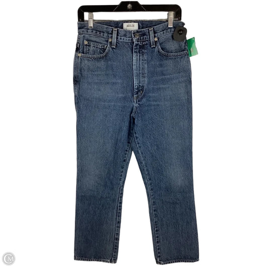 Jeans Straight By Agolde In Blue Denim, Size: 27(4)