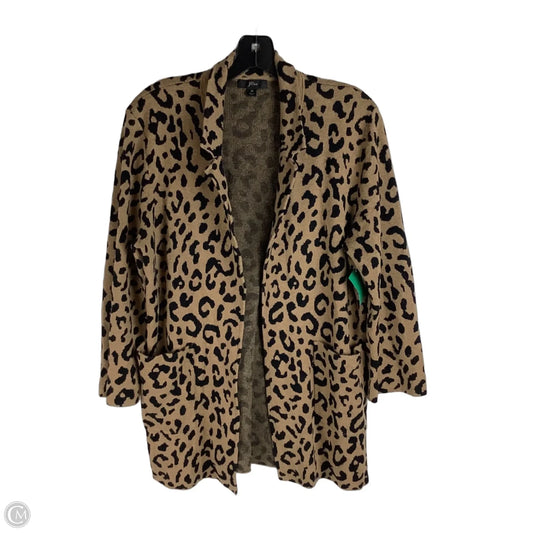 Cardigan By J. Crew In Animal Print, Size: M
