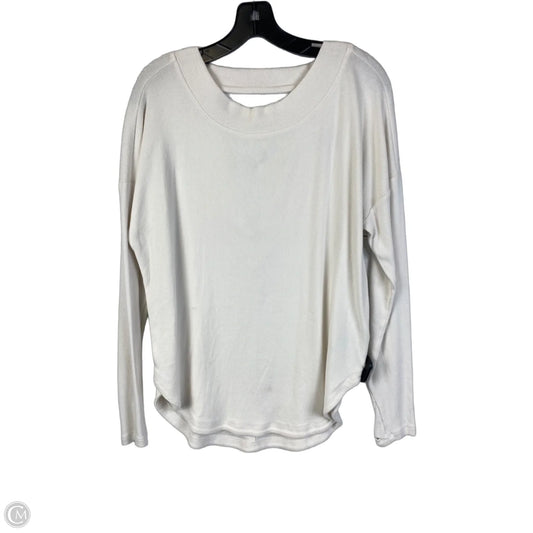 Top Long Sleeve By Athleta In Cream, Size: M