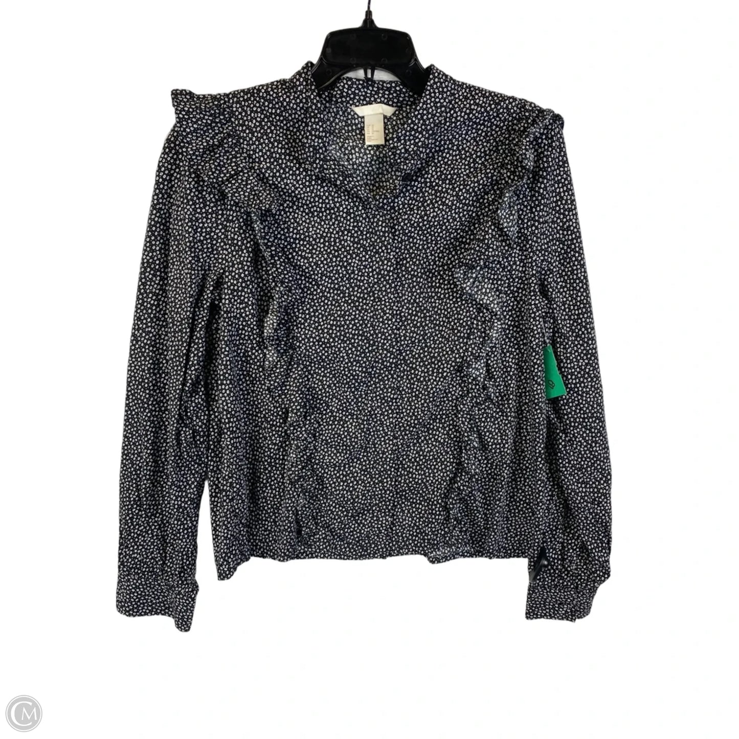Top Long Sleeve By H&m In Black, Size: 12