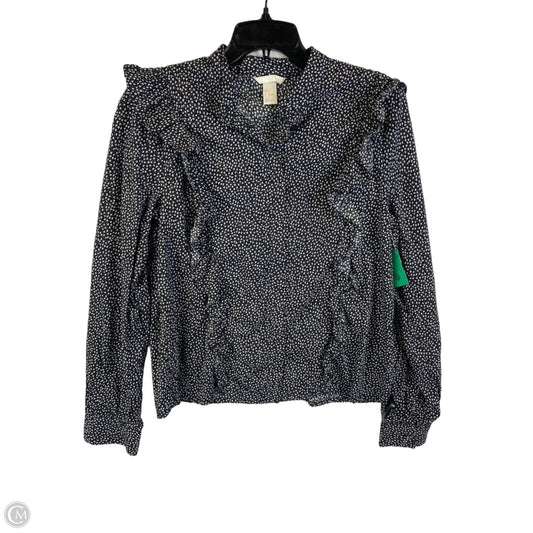 Top Long Sleeve By H&m In Black, Size: 12