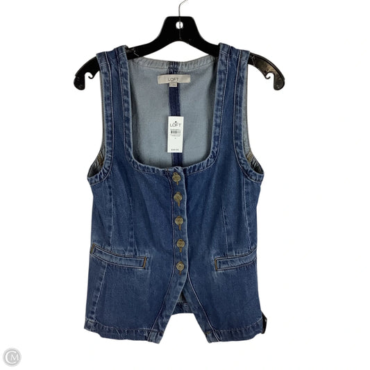 Vest Other By Loft In Blue Denim, Size: 4