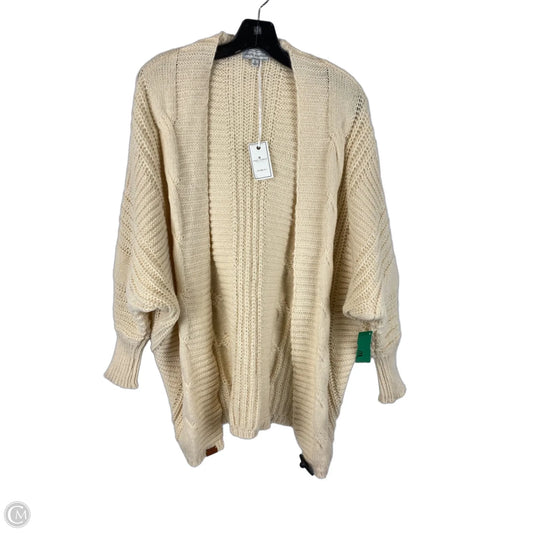 Sweater Cardigan By Simply Southern In Cream, Size: L