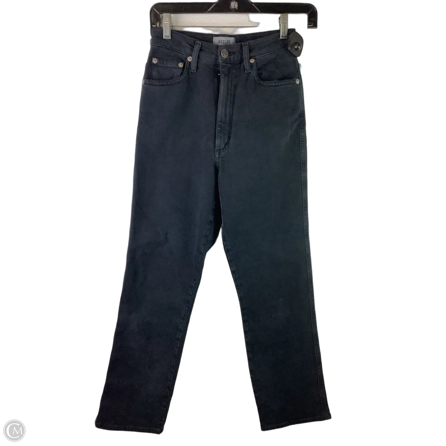 Jeans Straight By Agolde In Black Denim, Size: 2(24)