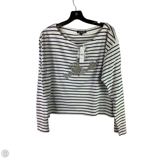 Top Long Sleeve By J. Crew In Striped Pattern, Size: M
