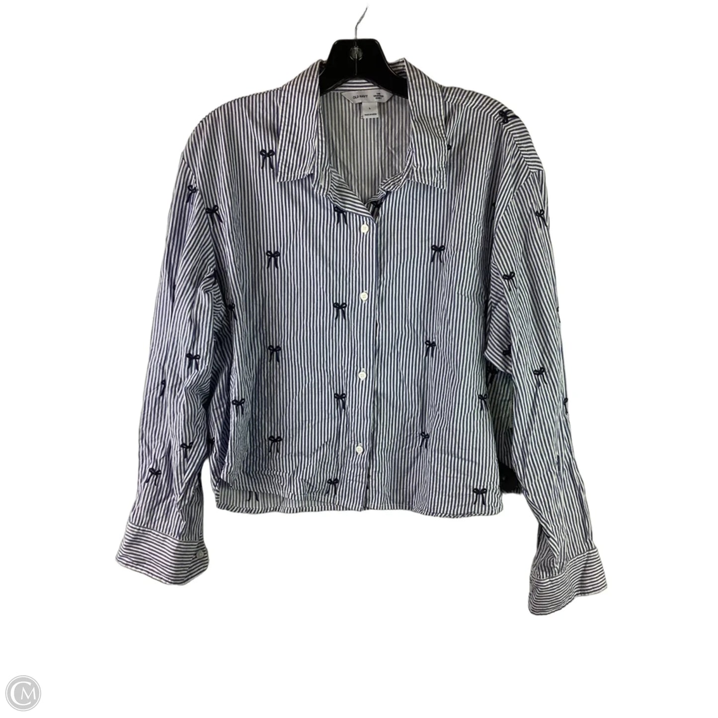 Top Long Sleeve By Old Navy In Striped Pattern, Size: L
