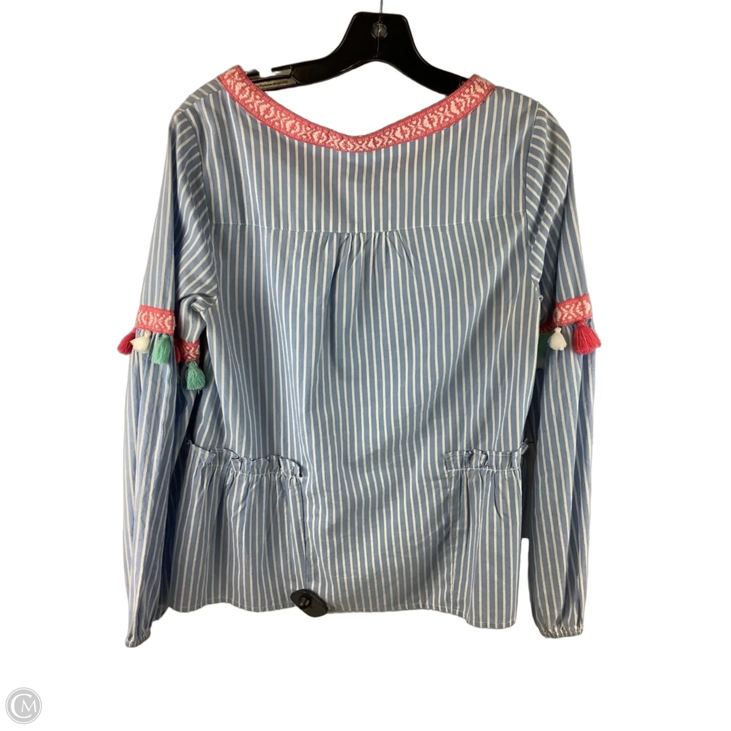 Top Long Sleeve By Crown And Ivy In Striped Pattern, Size: S