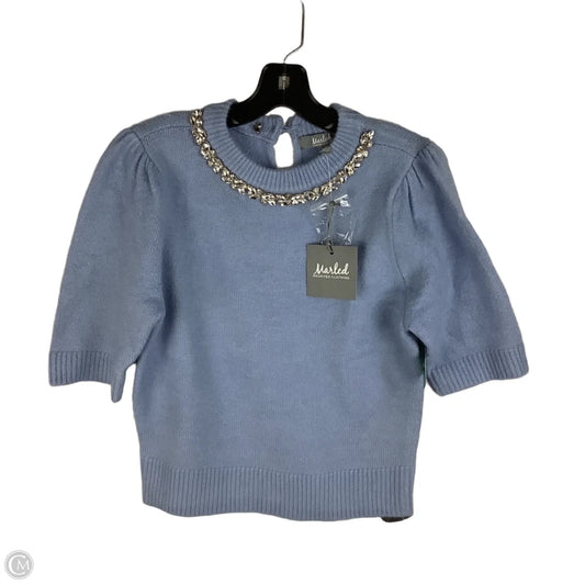 Sweater Short Sleeve By Marled In Blue, Size: M