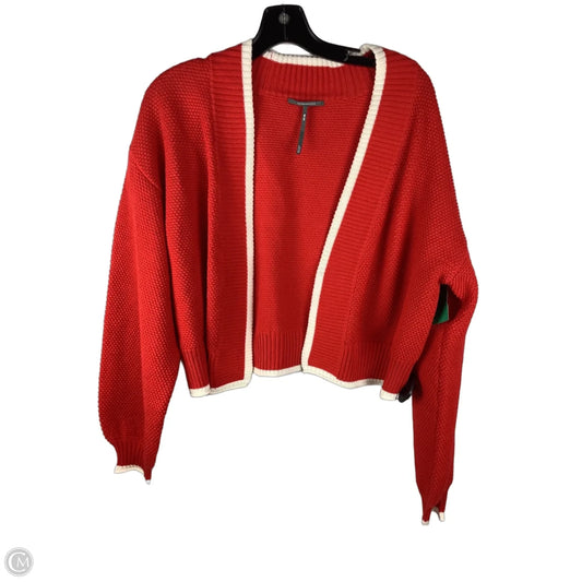 Sweater Cardigan By Anthropologie In Red, Size: Osfm